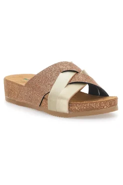 Ciabatte oro rosa glitter con plantare comfort 293A520SR-PITTARELLO ECO Sale