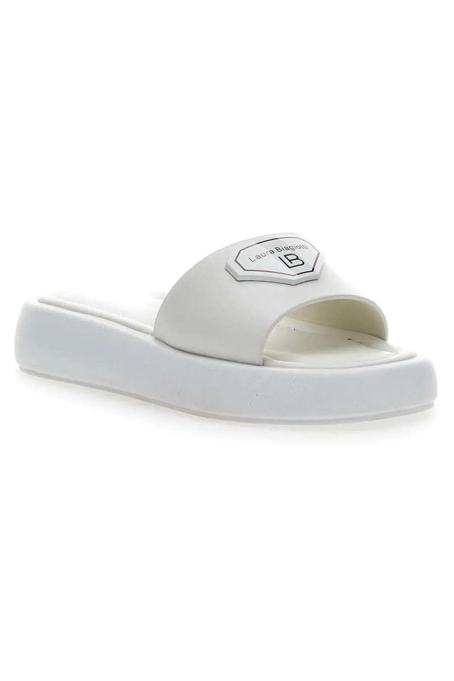 Ciabatte Platform 8173 Bianche-LAURA BIAGIOTTI Outlet