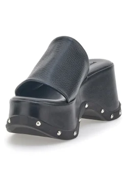 Ciabatte Platform Nere in Pelle 5765-PITTARELLO Outlet