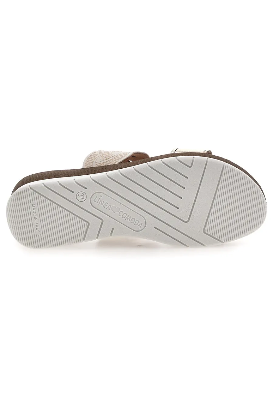 Ciabatte platino con intreccio beige e plantare comfort 8009R-LINEA COMODA Best