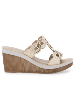 Ciabatte Con Zeppa e Strass 34 As-INBLU Clearance