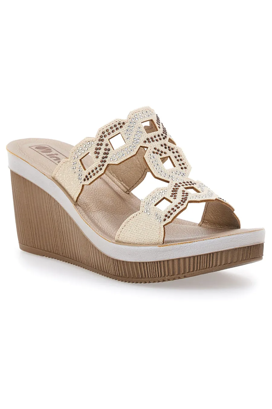 Ciabatte Con Zeppa e Strass 34 As-INBLU Clearance