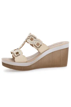 Ciabatte Con Zeppa e Strass 34 As-INBLU Clearance