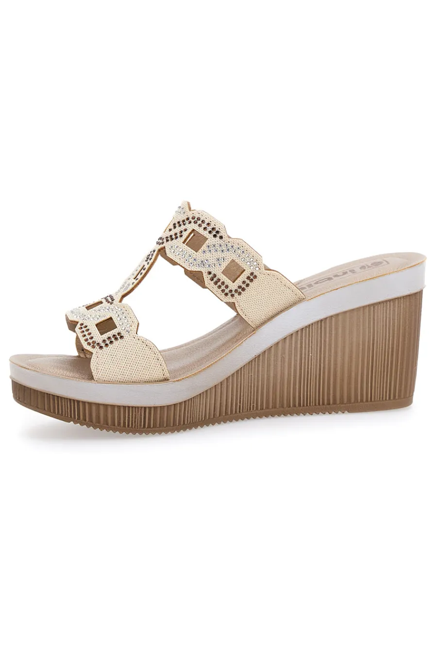 Ciabatte Con Zeppa e Strass 34 As-INBLU Clearance