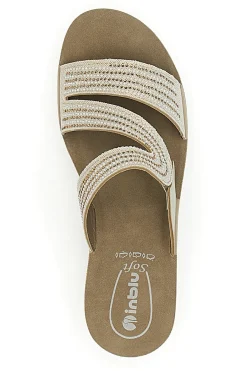 Ciabatte Platino con Zeppa e Strass 18 RN-INBLU Hot