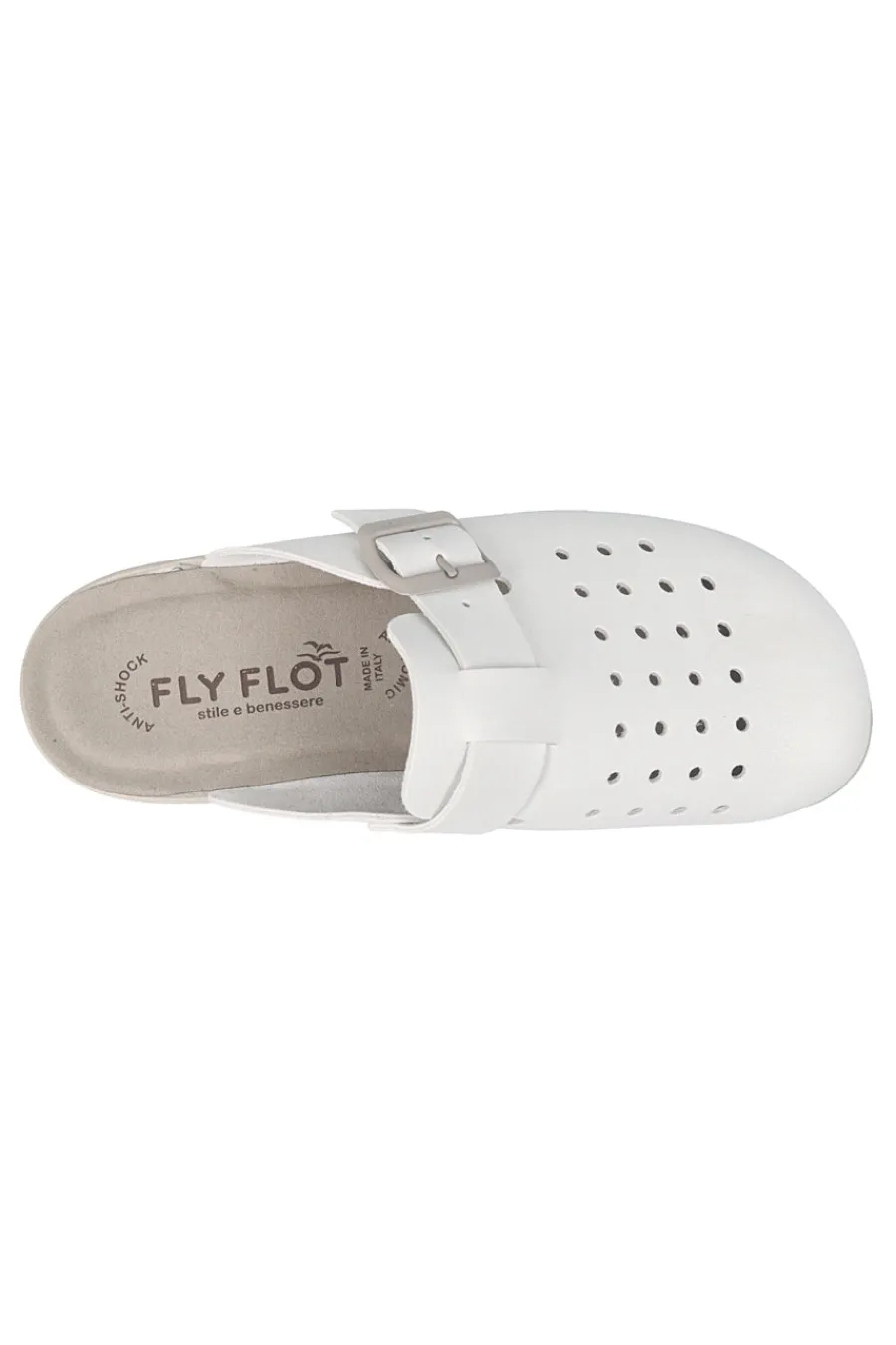Ciabatte professionali bianche con cinturino regolabile 90510J34EA-FLY FLOT New