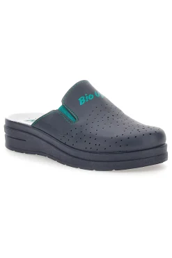 Ciabatte professionali blu traforate con sottopiede in vera pelle 729-BIO UP Outlet