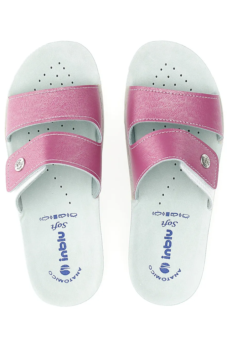 Ciabatte rosa con doppia fascia regolabile e plantare anatomico 63VR-INBLU Best