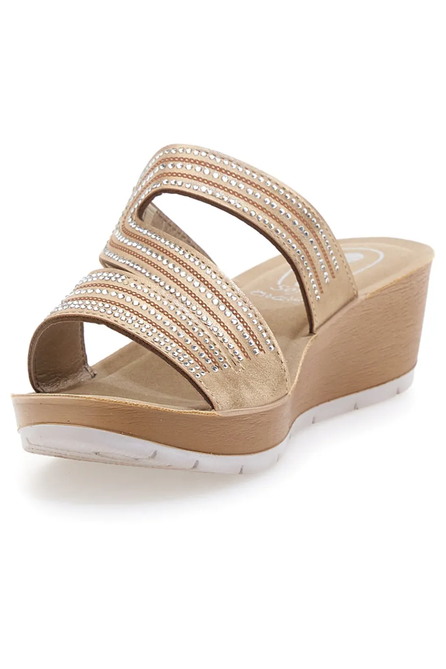 Ciabatte con Zeppa e Strass 23RN-INBLU Sale