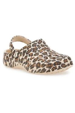 Ciabatte sabot leopardate con cinturino mobile 5-WOZ