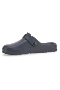 Ciabatte sabot nere in gomma con fibbia EV085-EVERLAST Hot