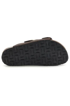 Ciabatte doppia fibbia sottopiede in vera pelle 31801Q-BIOMODEX Outlet