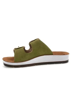 Ciabatte Verde Doppia Fibbia 61 CP-INBLU Discount