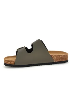 Ciabatte verdi con doppia fascia regolabile Made in Italy in vera pelle S31T823-SUPERGA Sale