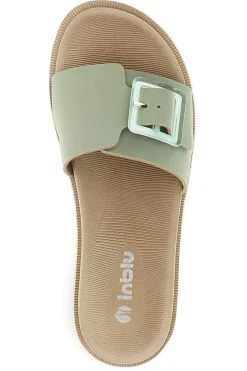 Ciabatte verdi con fibbia regolabile 08 SF-INBLU Outlet