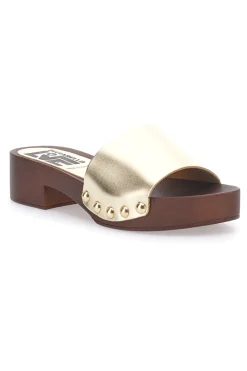 Ciabatte Zoccoli con borchie dorate e tacco basso 9326-PITTARELLO LOVE Best