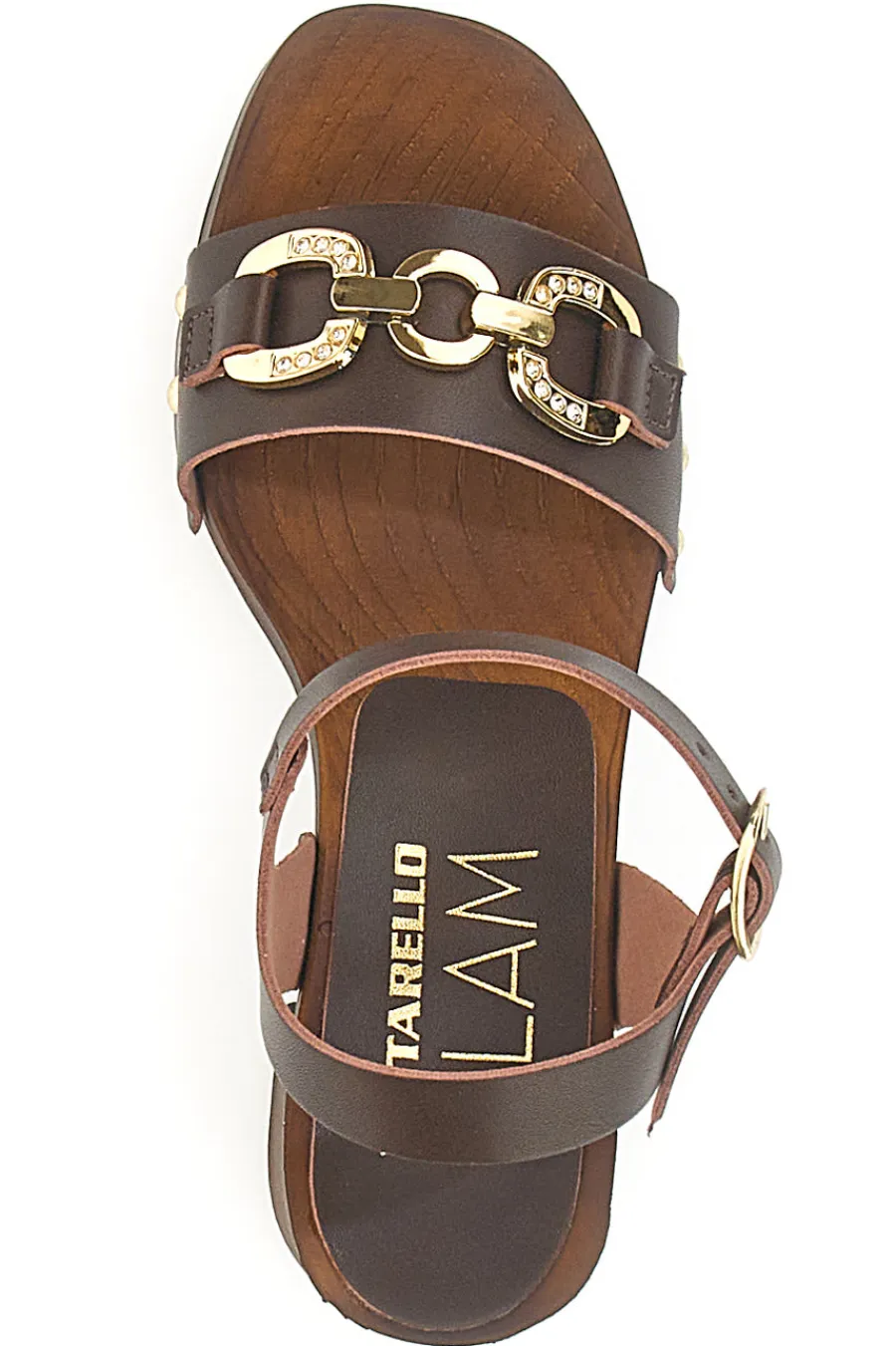 Clogs mit Braun mit goldenen Details 9086-PITTARELLO Online