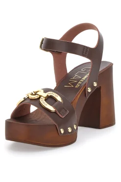 Clogs mit Braun mit goldenen Details 9086-PITTARELLO Online