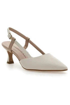 Cremefarbener Slingback-Dekolleté 506P-PITTARELLO COUTURE Discount