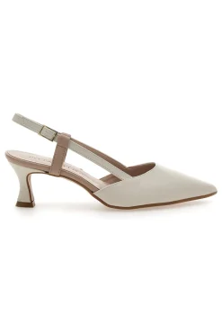 Cremefarbener Slingback-Dekolleté 506P-PITTARELLO COUTURE Discount