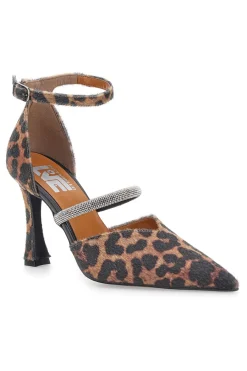 Décolleté animalier con cinturini e tacco a rocchetto 7092-PITTARELLO LOVE Outlet