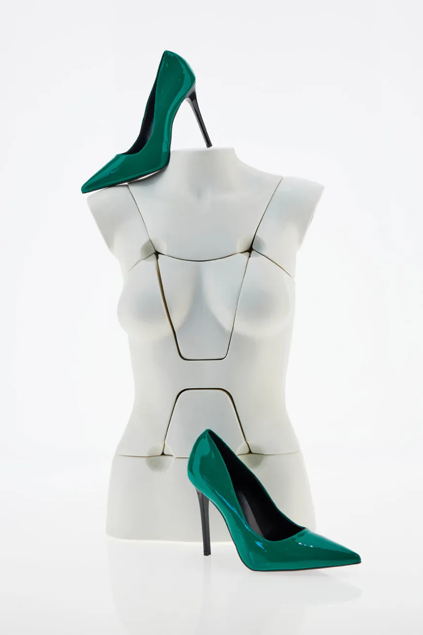 Décolleté a Punta Pittarello Elite 193 Green in vernice