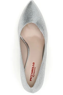 Dècolleté Argento con Tacco a Blocco Prodotto Italiano 3774-PITTARELLO ROMANTIC Best