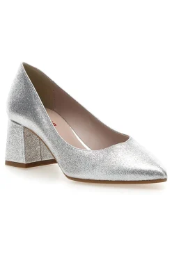 Dècolleté Argento con Tacco a Blocco Prodotto Italiano 3774-PITTARELLO ROMANTIC Best