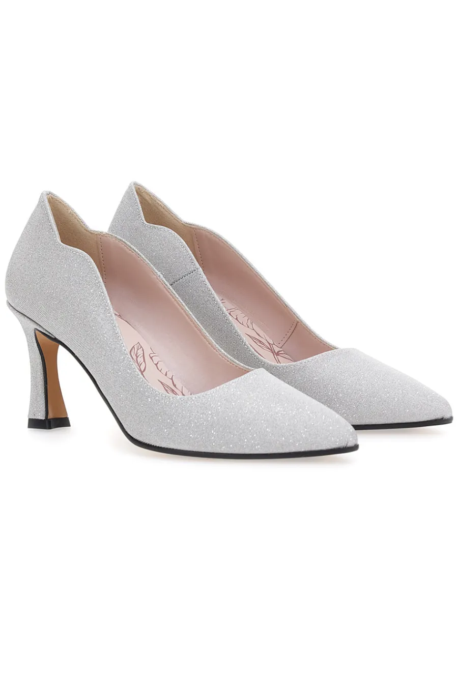 Décolleté argento glitter con tacco medio 5384-PITTARELLO ROMANTIC Online