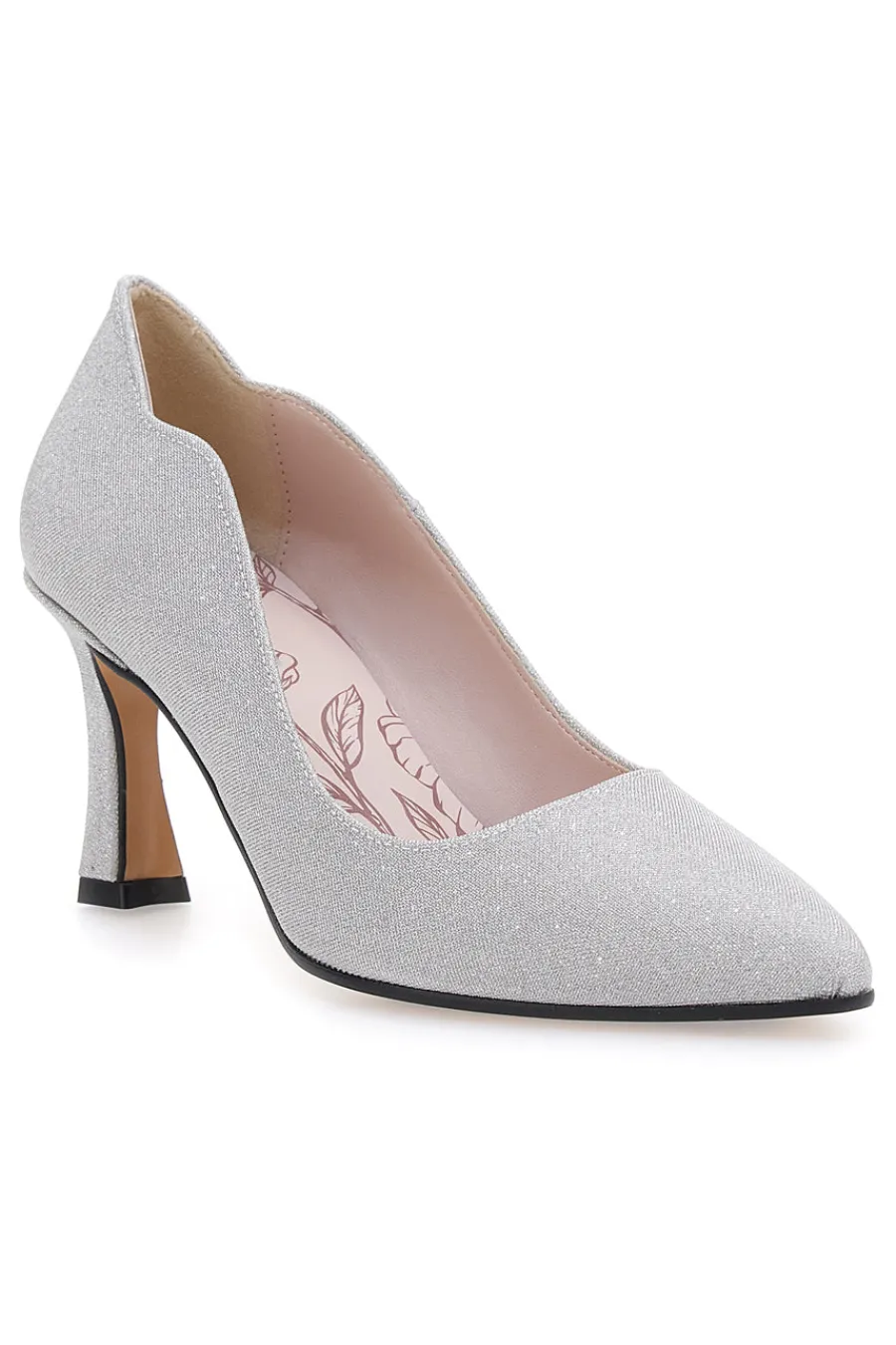 Décolleté argento glitter con tacco medio 5384-PITTARELLO ROMANTIC Online