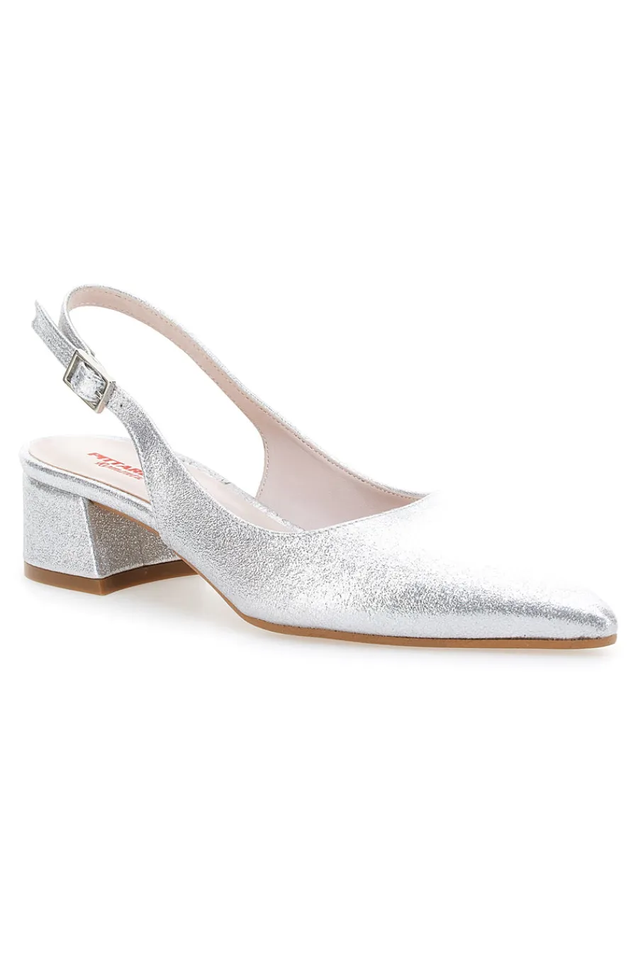 Décolleté Argento Slingback Effetto Brillantini 3123-PITTARELLO ROMANTIC Outlet