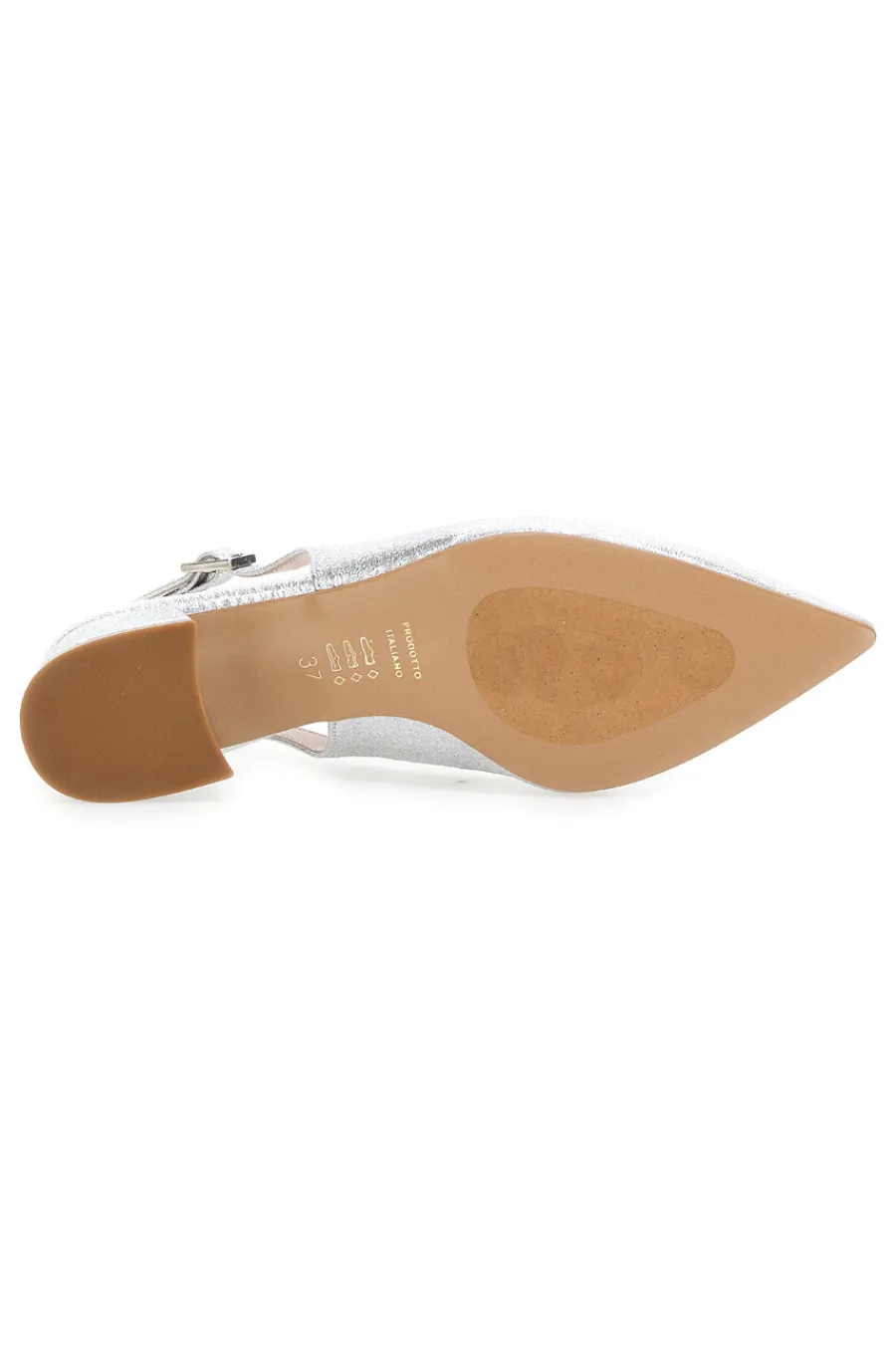 Décolleté Argento Slingback Effetto Brillantini 3123-PITTARELLO ROMANTIC Outlet