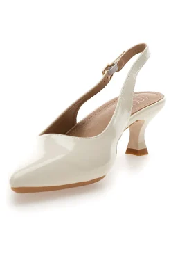 Décolleté Beige chiaro vernice slingback tacco medio FDS246C-MON DIEU