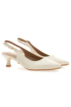 Décolleté Beige chiaro vernice slingback tacco medio FDS246C-MON DIEU