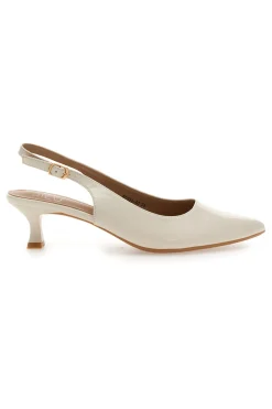 Décolleté Beige chiaro vernice slingback tacco medio FDS246C-MON DIEU