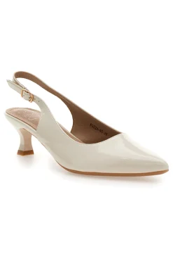 Décolleté Beige chiaro vernice slingback tacco medio FDS246C-MON DIEU