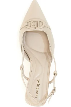 Décolleté Beige Con Cinturino Slingback 8971-LAURA BIAGIOTTI Outlet