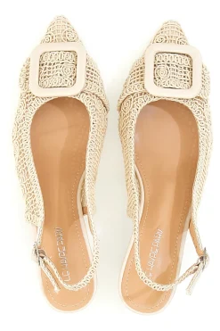 Décolleté Beige slingback tacco medio 63181-LE HAVRE PARIS