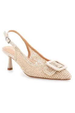 Décolleté Beige slingback tacco medio 63181-LE HAVRE PARIS