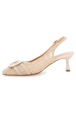 Décolleté Beige slingback tacco medio 63181-LE HAVRE PARIS