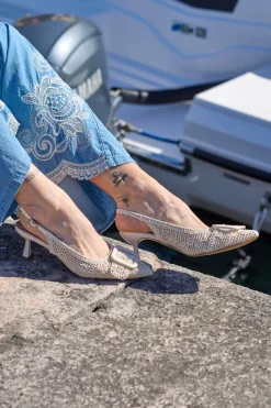 Décolleté Beige slingback tacco medio 63181-LE HAVRE PARIS