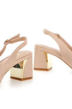 Décolleté Beige slingback tacco medio DQ50233-MON DIEU Online