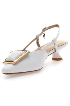 Décolleté Bianche Con Cinturino e Tacco Ferre F212-FERRE' Outlet