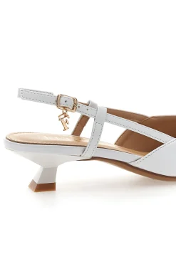 Décolleté Bianche Con Cinturino e Tacco Ferre F212-FERRE' Outlet