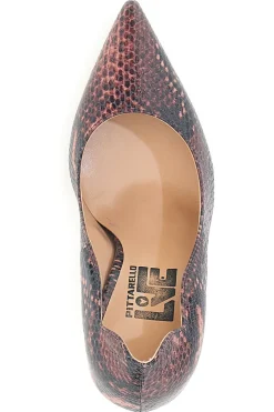 Décolleté bordeaux con stampa pitonata tacco alto 3478-PITTARELLO LOVE