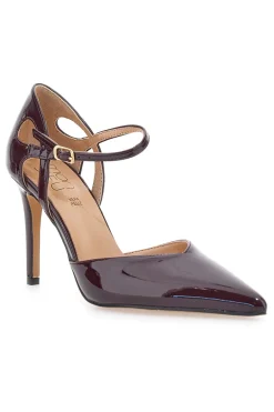 Décolleté bordeaux in vernice con cinturino e tacco alto 1926Q266-MON DIEU Online