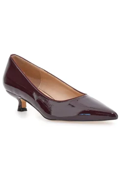 Décolleté bordeaux in vernice con tacco basso 9904H18-MON DIEU Outlet