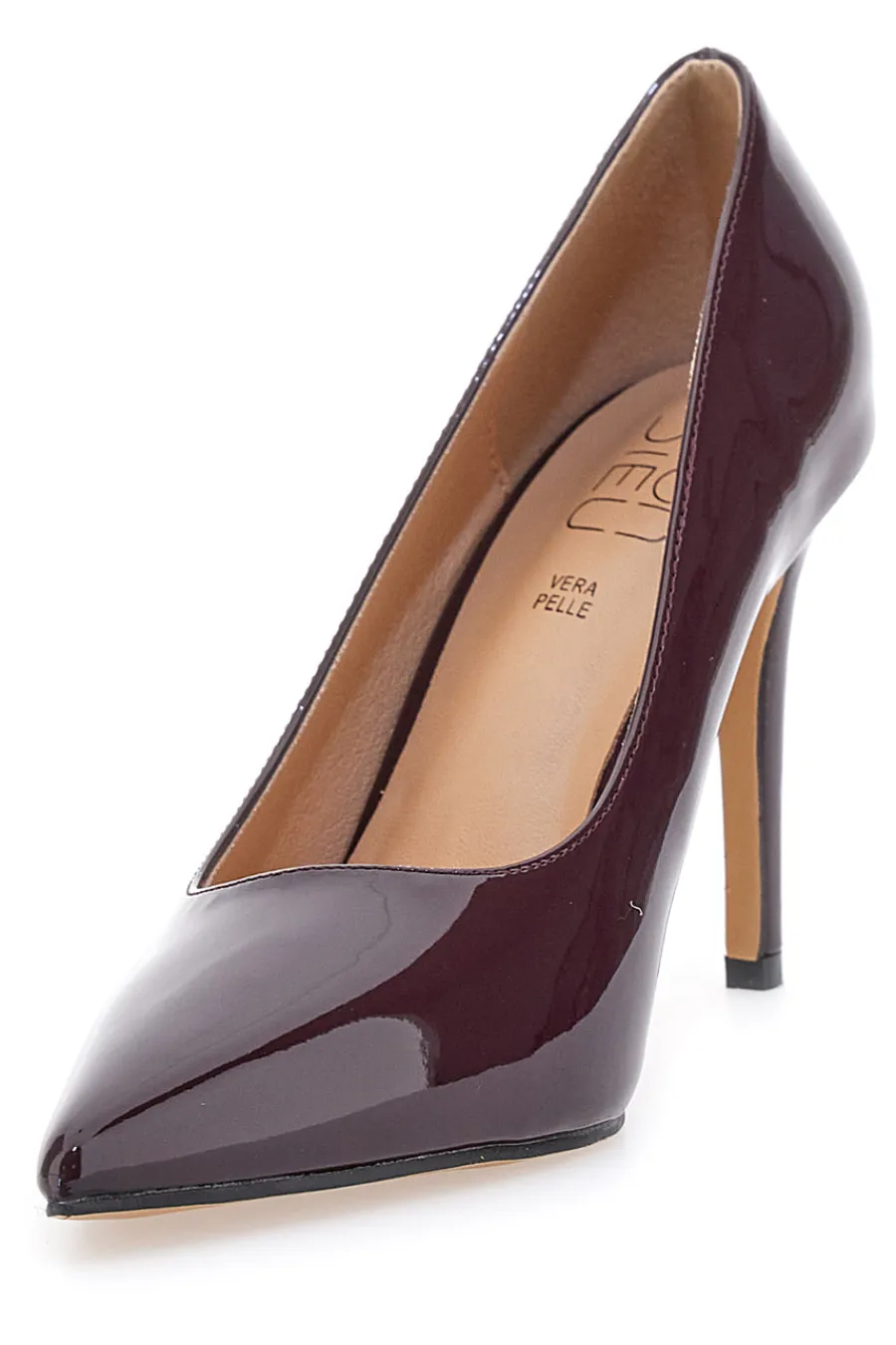 Décolleté bordeaux in vernice con tacco a spillo 1926H36-MON DIEU New