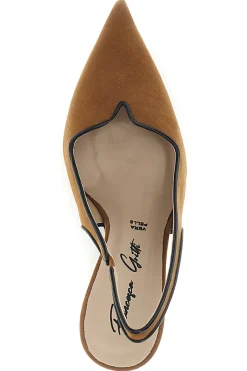 Décolleté color cuoio con cinturino slingback Lavorazione artigianale Made in Italy P0701-FRANCESCA GRITTI Hot