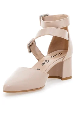 Décolleté da donna beige con cinturini incrociati 8012-FRANCESCA GRITTI Best